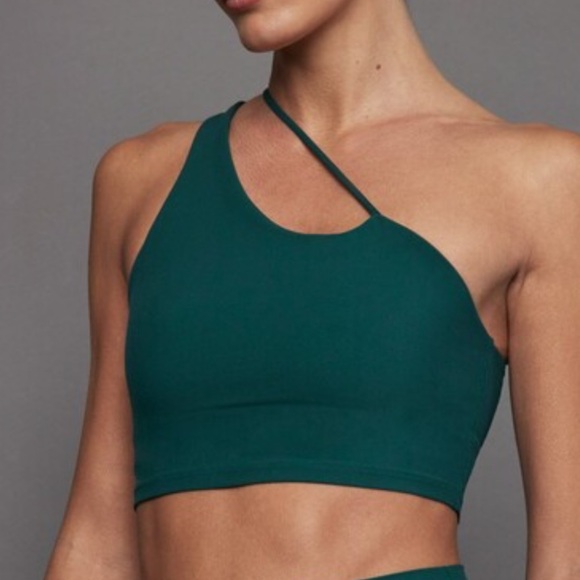 Carbon38 Other - carbon38 one shoulder sports bra ponderosa pine green small‎ melt
